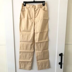St. John Sport Gold Yellow Straight Leg Pants 6